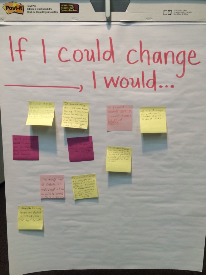 If you could change anything about education, what would you change? 